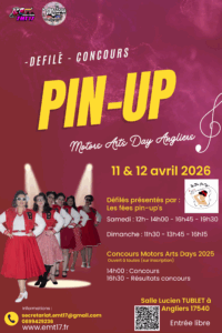 affiche pour le concours pinup du motors arts days 2026